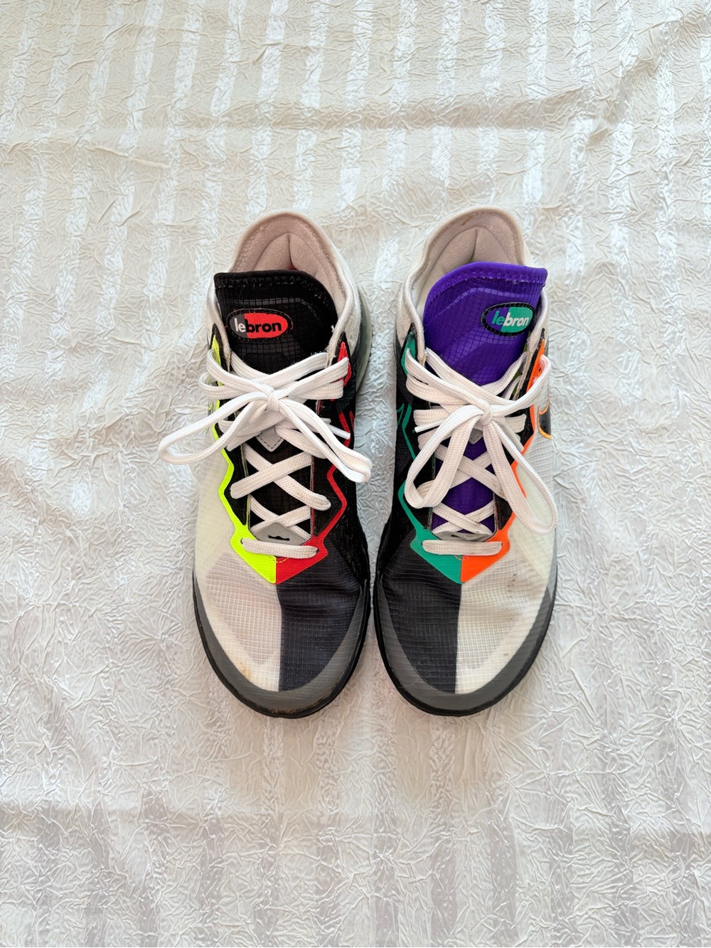LeBron Retro Multi-Color Basketball Shoes - Neon Accents